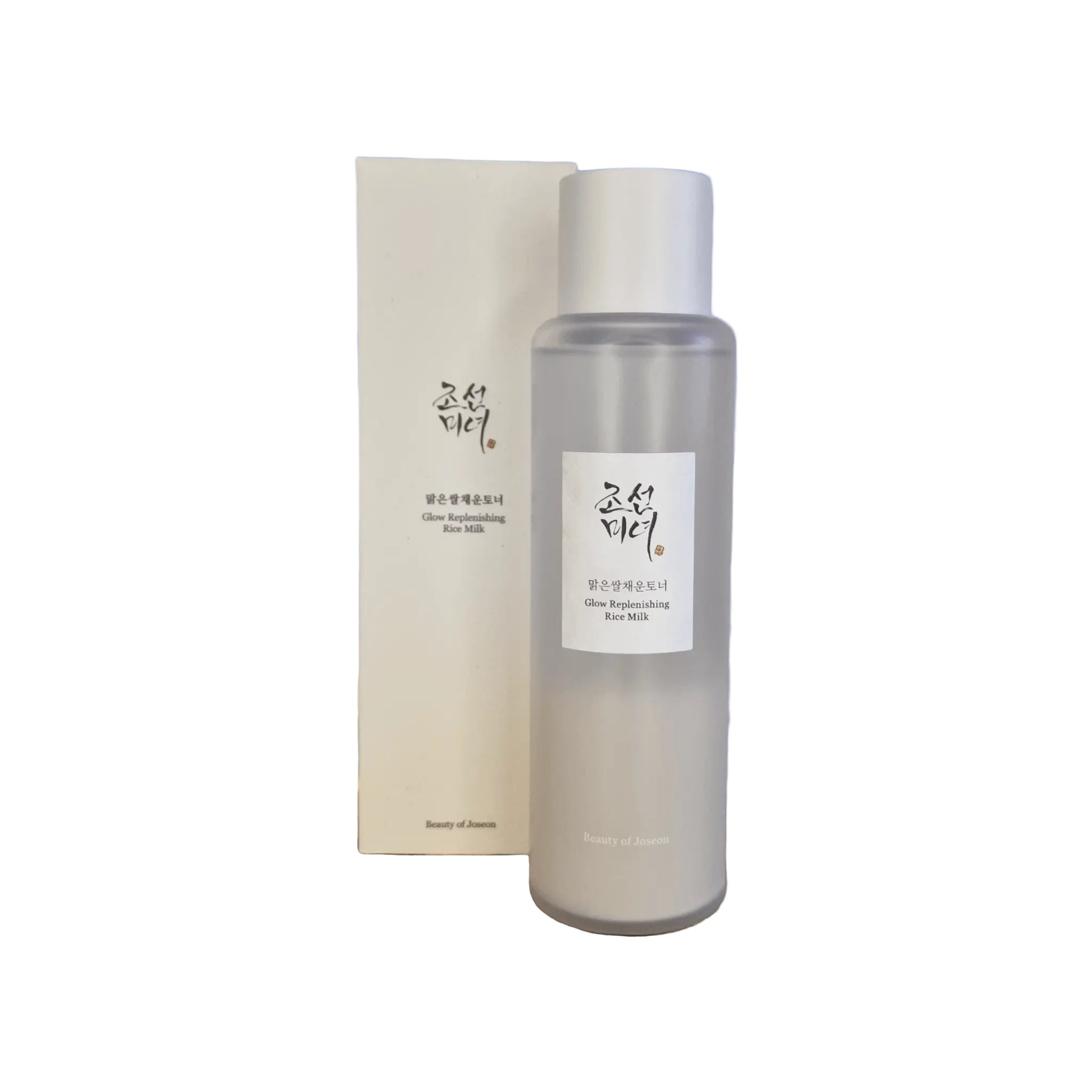 GlowTok Beauty of Joseon Glow Replenishing Rice Milk Toner bottle and box on white background.
