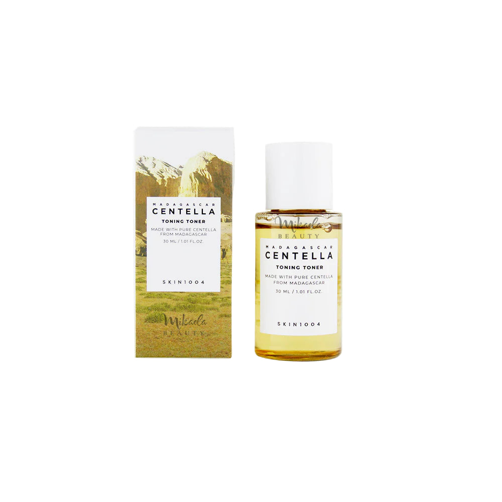 GowTok Skinfood Madagascan Centella Toning Toner bottle and packaging on a white background