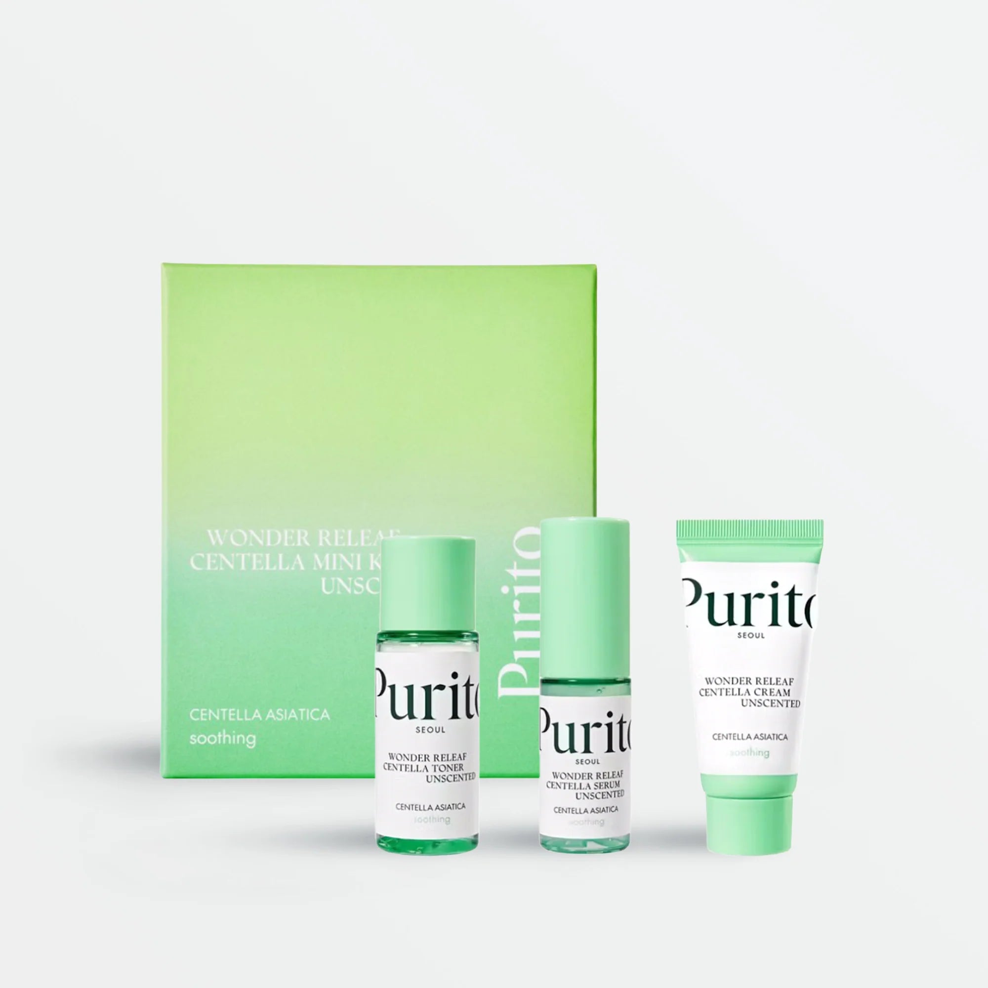 PURITO Wonder Releaf Centella Mini Kit – 3-Piece Set | GlowTok